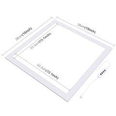 PULUZ 1000LM LED Acrylic No Polar Dimming Shadowless Light Pad with Switch for 40cm Photo Studio Box, Light(US), Light(UK), Light(EU), Light(AU), Light (JP PSE Certified)