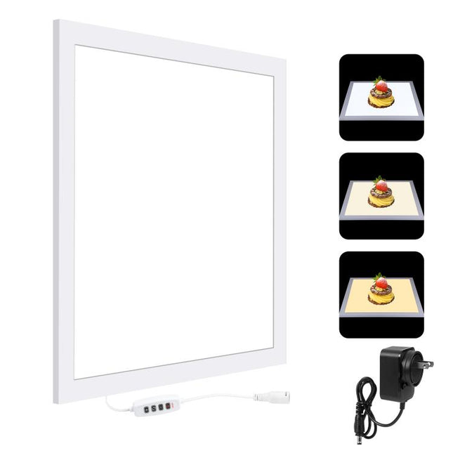 PULUZ 1000LM LED Acrylic No Polar Dimming Shadowless Light Pad with Switch for 40cm Photo Studio Box, Light(US), Light(UK), Light(EU)