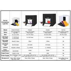 PULUZ 40 cm Foto-Softbox, tragbares, zusammenklappbares Studio-Shooting-Zelt-Box-Kit mit 5 Farbhintergründen (Rot, Gelb, Blau, Weiß, Schwarz), Größe: 40 cm x 40 cm x 40 cm, Softbox (AE), Softbox