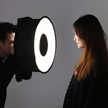 PULUZ 45cm Round Style Macro and Portrait Softbox SpeedLite Flash Light Foldable Diffuser, 45cm Round