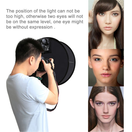 PULUZ 45cm Round Style Macro and Portrait Softbox SpeedLite Flash Light Foldable Diffuser, 45cm Round