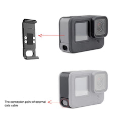 PULUZ Metal Battery Side Interface Cover for GoPro HERO13 Black /12 Black /11 Black /10 Black /9 Black, Metal Plastic Side Cover