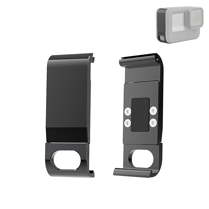 Cubierta de interfaz lateral de batería de metal PULUZ para GoPro HERO13 Black /12 Black /11 Black /10 Black /9 Black, cubierta lateral de plástico metálico