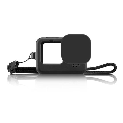 PULUZ para GoPro HERO12 Black /11 Black /10 Black /9 Black Funda protectora de silicona con correa para la muñeca y cubierta de lente, para GoPro HERO9 Black