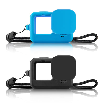 PULUZ para GoPro HERO12 Black /11 Black /10 Black /9 Black Funda protectora de silicona con correa para la muñeca y cubierta de lente, para GoPro HERO9 Black