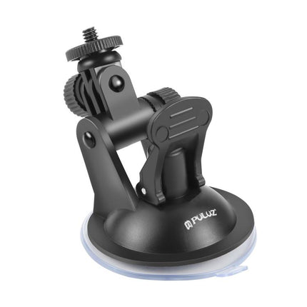 PULUZ Car Suction Cup Mount with Screw & Tripod Mount Adapter & Storage Bag for GoPro, Insta360, DJI and Other Action Cameras, Sucker Mount