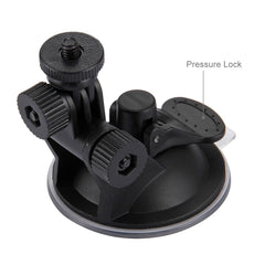 PULUZ Car Suction Cup Mount with Screw & Tripod Mount Adapter & Storage Bag for GoPro, Insta360, DJI and Other Action Cameras, Sucker Mount