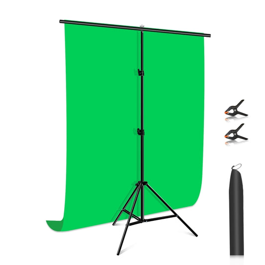 PULUZ 1x2m T-Shape Photo Studio Background Support Stand Backdrop Crossbar Bracket Kit with Clips, 1 x 2m Bracket Kit