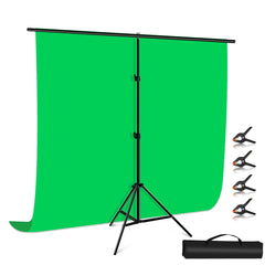 PULUZ 2x2m T-Shape Photo Studio Background Support Stand Backdrop Crossbar Bracket Kit with Clips, 2 x 2m Bracket Kit