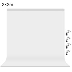 PULUZ 2m x 2m Photography Background Thickness Photo Studio Background Cloth Backdrop, 2m x 2m, 2 x 2m