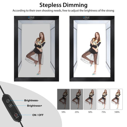 PULUZ 2m 240W 5500K Photo Light Studio Box Kit for Clothes / Adult Model Portrait, 2m Box(US), 2m Box(EU), 2m Box(AU), 2m Box(UK)