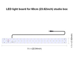 PULUZ 30W 1690LM 60 LEDs SMD 5730 5500K Aluminum Base Light Panel for 60cm Studio Tent, 30W Light Panel