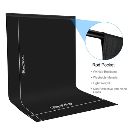 PULUZ 1m x 1.5m Photography Background Photo Studio Background Cloth Backdrop, 1m x 1.5m, 1 x 1.5m