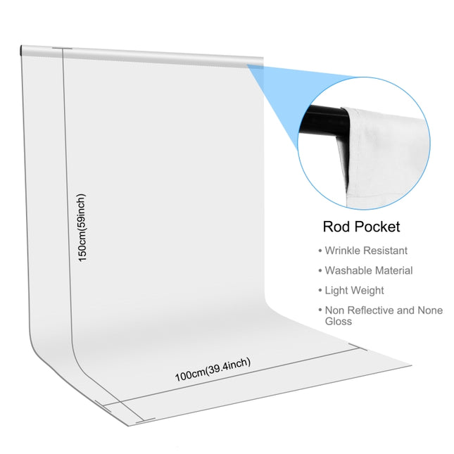 PULUZ 1m x 1.5m Photography Background Photo Studio Background Cloth Backdrop, 1m x 1.5m, 1 x 1.5m