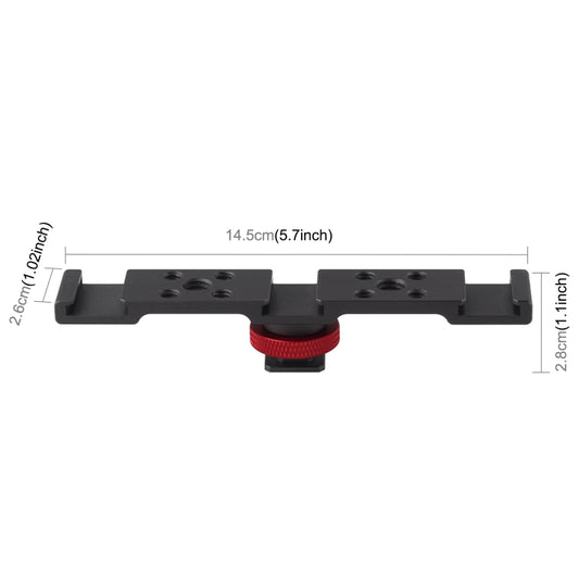 PULUZ Three-head Cold Shoe Bracket Mount, Three-head Mount