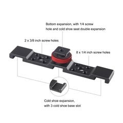 PULUZ Three-head Cold Shoe Bracket Mount, Three-head Mount