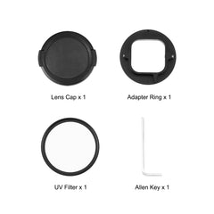 PULUZ 52mm UV Lens Filter for GoPro HERO12 Black /11 Black Mini /11 Black /10 Black /9 Black, with Adapter Ring, UV Filter