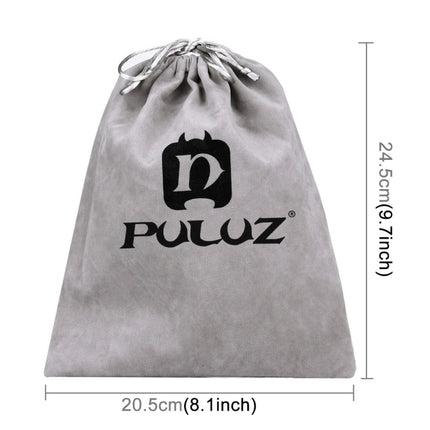 PULUZ Storage Bag with Stay Cord for GoPro, Insta360, DJI and Other Action Cameras Accessories, Flannel Bag, Size: 24.5cm x 20.5cm
