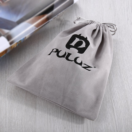 PULUZ Storage Bag with Stay Cord for GoPro, Insta360, DJI and Other Action Cameras Accessories, Flannel Bag, Size: 24.5cm x 20.5cm, Nylon Mesh Bag, Size: 21.5cm x 15.5cm