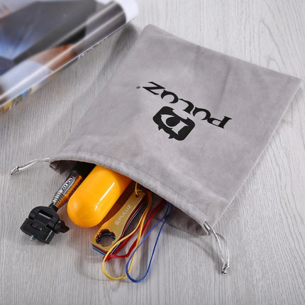 PULUZ Storage Bag with Stay Cord for GoPro, Insta360, DJI and Other Action Cameras Accessories, Flannel Bag, Size: 24.5cm x 20.5cm