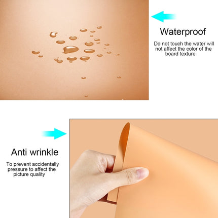 PULUZ Photography Background PVC Paper Kits for Studio Tent Box, Size: 156cm x 80cm, Backdrop 80cm(Orange), Backdrop 80cm(White)