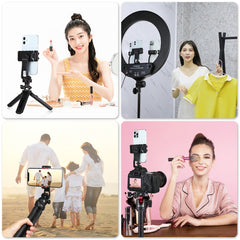 PULUZ 360 Degree Rotating Horizontal Vertical Shooting Phone ABS Clamp Holder Bracket For iPhone, Galaxy, Huawei, Xiaomi, Sony, HTC, Google and other Smartphones, Plastic Clamp