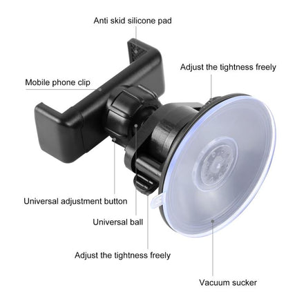 Soporte de ventosa giratorio de 360 ​​grados PULUZ para iPhone, Galaxy, Huawei, Xiaomi, Sony, HTC, Google y otros teléfonos inteligentes, soporte de ventosa para teléfono