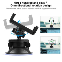 PULUZ 360 Degree Rotating Suction Cup Clamp Holder Bracket For iPhone, Galaxy, Huawei, Xiaomi, Sony, HTC, Google and other Smartphones, Phone Suction Cup Mount