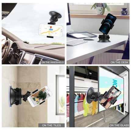 Soporte de ventosa giratorio de 360 ​​grados PULUZ para iPhone, Galaxy, Huawei, Xiaomi, Sony, HTC, Google y otros teléfonos inteligentes, soporte de ventosa para teléfono