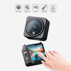 PULUZ 3 in 1 Lens + Front and Back LCD Display 9H 2.5D Tempered Glass Film for DJI Action 2, Lens Screen Film