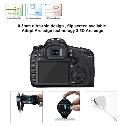 PULUZ 2.5D 9H Tempered Glass Film for Canon 5D Mark III, Compatible with Olympus SH50, Pentax K3 / K3II / 645Z, Sony HX7 / HX9 / HX100 / WX9 / HX30 / HX200 / W670 / W630 / WX100