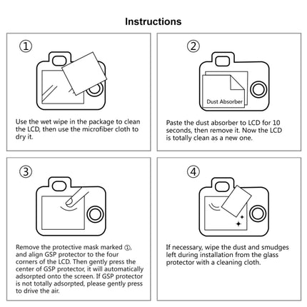 PULUZ 2.5D 9H Tempered Glass Film for Nikon D5300, Compatible with Nikon D5300 / D5500 / D5600, Pentax K-1 / K-1 Mark II, For Nikon D5300