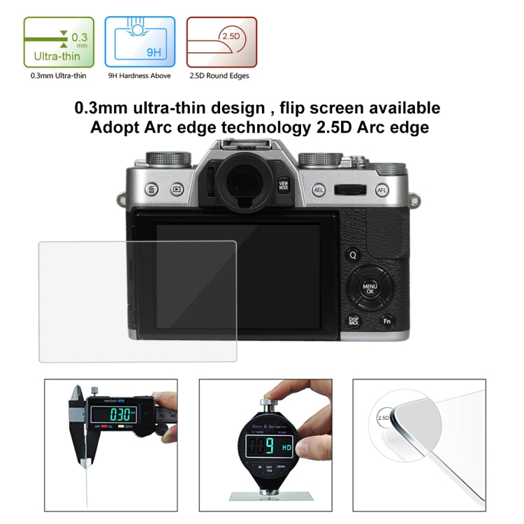 PULUZ 2.5D 9H Tempered Glass Film for Fujifilm X-T10, Compatible with Fujifilm X-A1 / X-A2 / X-M1 / X30 / X-T20 / X-T30 / X-T100 / X-E3, Panasonic GF8, Nikon S2, Casio ZS240 / ZS210 / ZS190 / EX-FR200 / EX-FR110H / EX-FR100L / EX-FRX10�����������������...