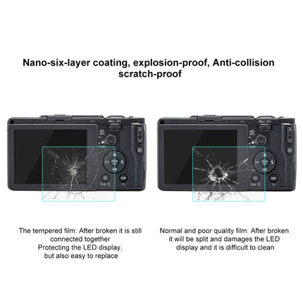 PULUZ 2.5D 9H Tempered Glass Film for Ricoh GR II /  GR, Compatible with Casio ZS29 / ZS28 / ZS27 / Z550, Panasonic SZ10, Sony A58 / 55 / DSC-WX60 / DSC-W730, Canon IXY210 / A3300 /  SX70 / S90 / G1X, For Ricoh GR II