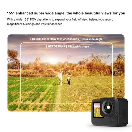 PULUZ Max Lens Mod Wide Angle Lens for GoPro Hero13 Black / Hero12 Black / Hero11 Black / HERO10 Black / HERO9 Black