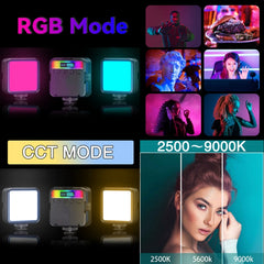 PULUZ Pocket 2500-9000K+RGB Full Color Beauty Fill Light Handheld Camera Photography LED Light, 2500-9000K+RGB