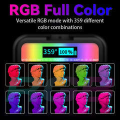 PULUZ Pocket 2500-9000K+RGB Full Color Beauty Fill Light Handheld Camera Photography LED Light, 2500-9000K+RGB