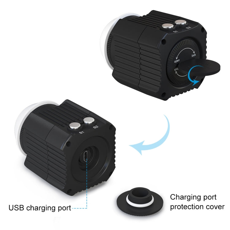 Luz de relleno LED para fotografía subacuática PULUZ de 60 m, 7,4 V/1100 mAh, luz de buceo para GoPro, Insta360, DJI y otras cámaras de acción, 7,4 V/1100 mAh