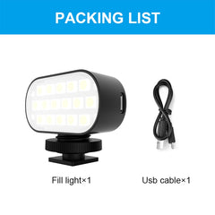 PULUZ Live Broadcast Video RGB LED Light Photography Beauty Selfie Fill Light, 16 LEDs RGB Fill Light