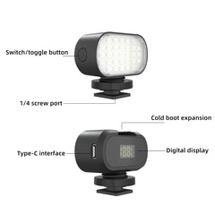 PULUZ Live Broadcast Video LED Light Photography Beauty Selfie Fill Light with Switchable 6 Colors Filters, 30 LEDs Fill Light with Colors Filters