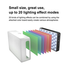 PULUZ 2500K / 9000K 120 LEDs Live Broadcast Video LED Light Photography Beauty Selfie Fill Light with Switchable 6 Colors Filters, 120 LEDs Fill Light