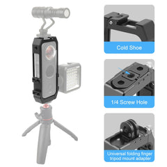 PULUZ Protective Cage Rig Housing Frame with Cold Shoe Mounts & Magnetic Folding Tripod Adapter for Insta360 ONE X2, Cage For Insta360 ONE X2