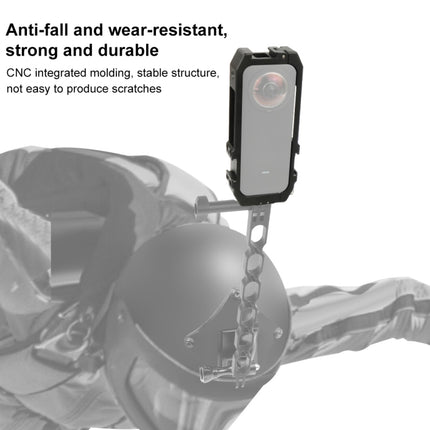 Marco de carcasa de jaula protectora PULUZ con soportes para zapata fría y adaptador de trípode plegable magnético para Insta360 ONE X2, jaula para Insta360 ONE X2