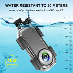 PULUZ 30m Underwater Waterproof Housing Case for Insta360 ONE X2, Underwater Case For Insta360 ONE X2