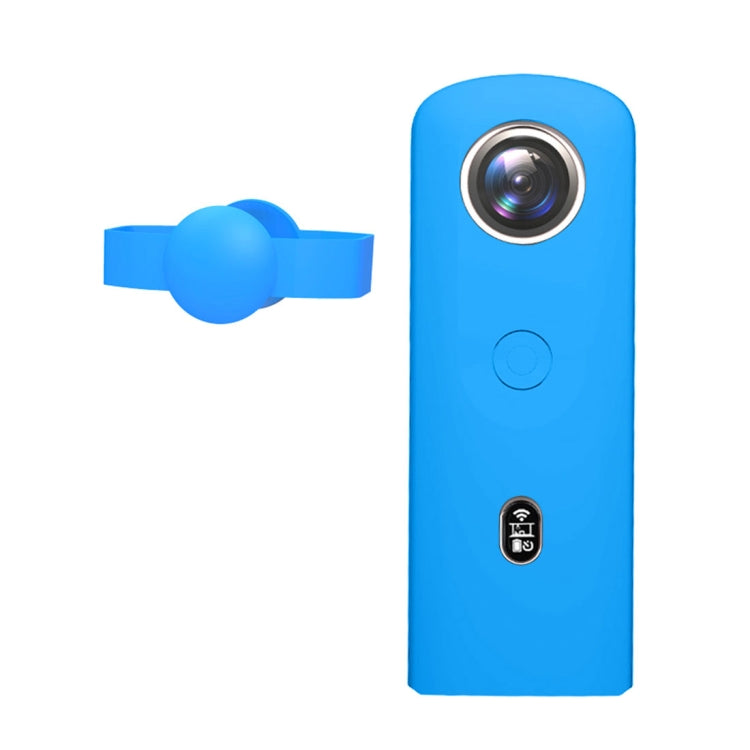 PULUZ Silicone Protective Case with Lens Cover for Ricoh Theta SC2 360 Panoramic Camera, Silicone Case For Ricoh Theta SC2(Black), Silicone Case For Ricoh Theta SC2(Blue)