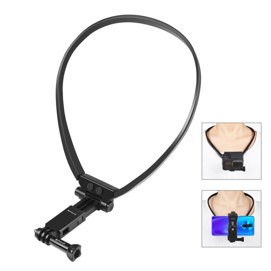 PULUZ Lazy Adjustable Neck Bracket for GoPro Action Camera Smartphones