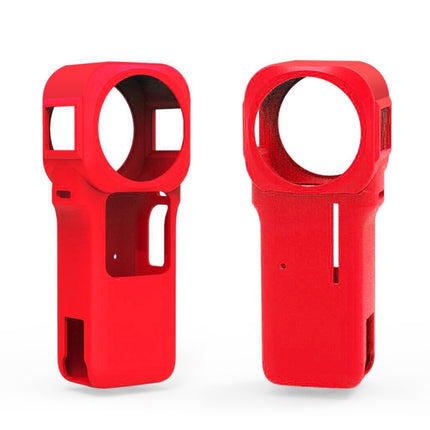 PULUZ Silicone Protective Case with Lens Cover for Insta360 One RS 1-Inch 360 Edition, Silicone Case(Red), Silicone Case(Black)