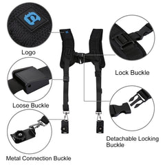 PULUZ Quick Release Double Shoulder Harness Soft Pad Decompression Foam Strap Belt for DSLR Digital Cameras, Double Shoulder(AE), Double Shoulder