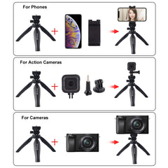 PULUZ Desk Plastic Tripod Mount with Phone Clamp & Adjusting Tripod Head for Smartphones, Plastic Tripod+Adjusting Head