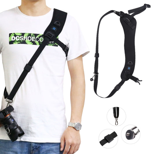 PULUZ Quick Release Anti-Slip Soft Pad Nylon Breathable Curved Camera Strap with Metal Hook for SLR / DSLR Cameras, Curved Strap